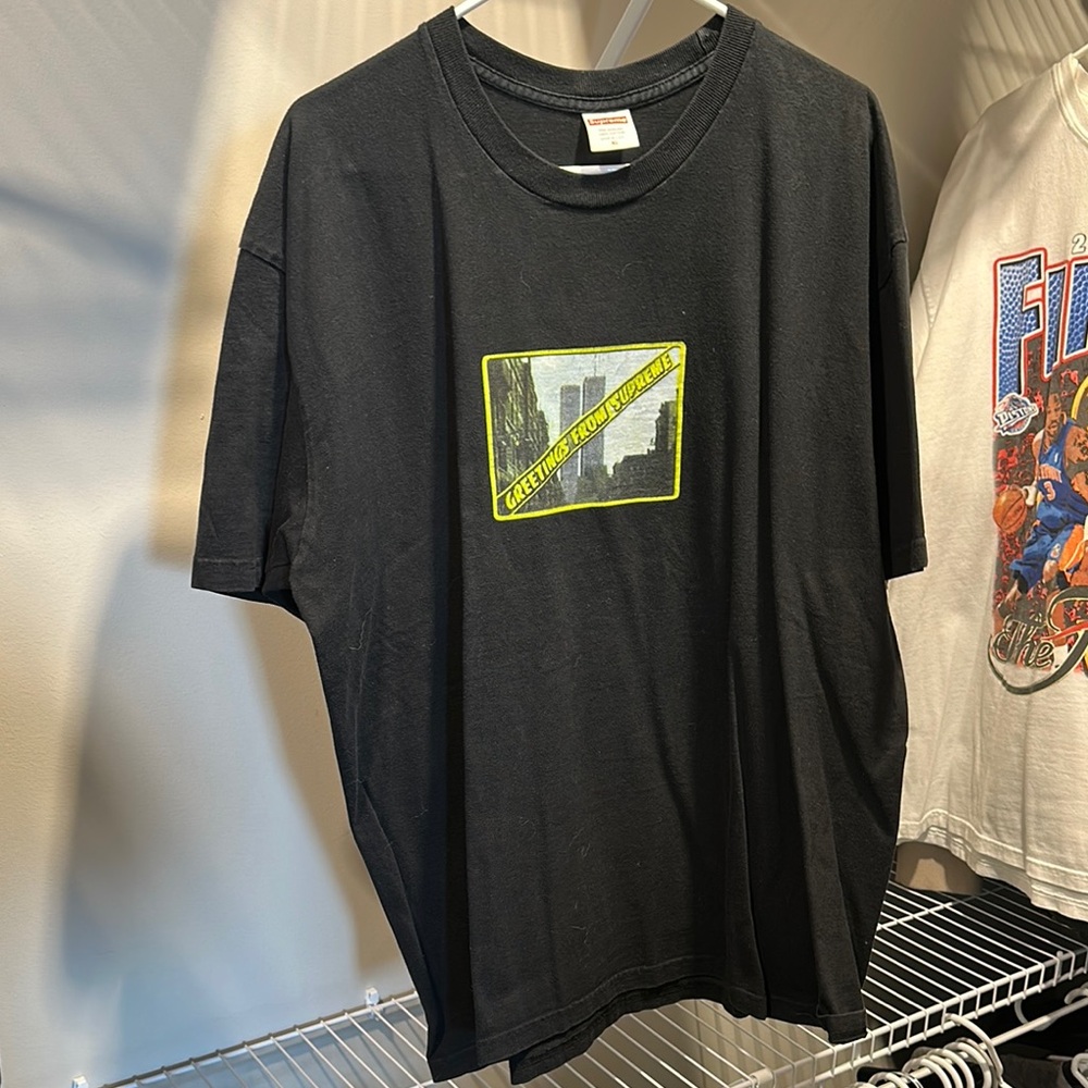 Supreme “Greetings From Supreme” Twin Towers Tee Sz. XL